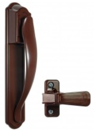 DX Pull Handle Set With Back Plate, Brown