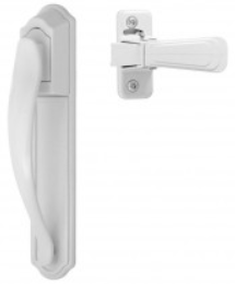 DX Pull Handle Set With Back Plate, White