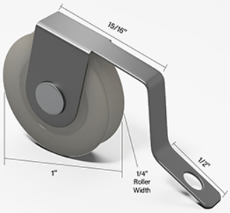 Patio Screen Door Roller Assy. 1in Nylon Wheel SR 78