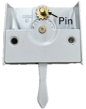 Sach Lock, With 9/16" Stud (White)