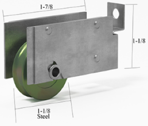 Patio Door Roller Assembly 1-1/8 Steel Wheel 9293