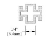 Thermal break 1/4" x 1/2"