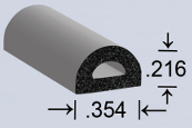 EPDM Seal/Gasket 11/32" x 13/64"
