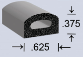 EPDM Seal/Gasket 5/8" x 3/8"