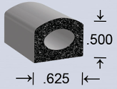 EPDM Seal/Gasket 5/8" x 1/2"