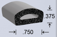 EPDM Seal/Gasket 3/4" x 3/8"