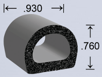 EPDM Seal/Gasket 15/16" x 13/32"
