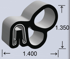 EPDM Spring Grip Seal 1-3/8" x 1-3/8"