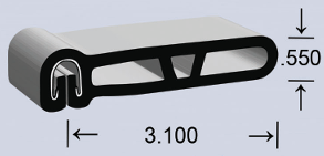 EPDM Spring Grip Seal 3-1/8" x 9/16"