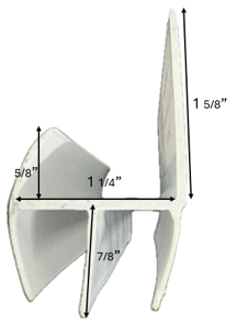 Storm Door 1-1/4", 3 Fin, 36" White