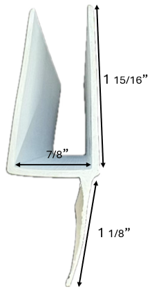 Storm Door 7/8", Single Fin, 36" White